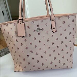 Coach Reversible City Tote with Floral Ditsy Print